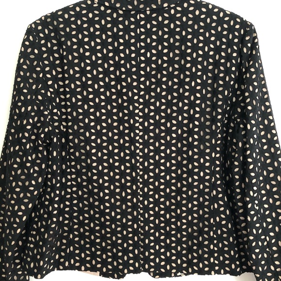 LOFT by Ann Taylor Black and Tan eyelet blazer NWT - Picture 6 of 6